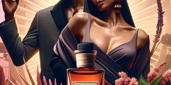 A playful scene in a Japanese film studio featuring flirtatious actors, aphrodisiac plants, and a romantic atmosphere.